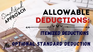 TOPIC 26 ALLOWABLE DEDUCTIONS  Itemized Deductions vs Optional Standard Deduction OSD [upl. by Ellecrad883]