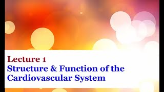 Lecture 1  Introduction to the Cardiovascular System [upl. by Ellehs]