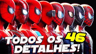 46 DETALHES QUE VOCÊ NÃO PERCEBEU EM TODOS OS TRAJES DO HOMEM ARANHA [upl. by Meakem]