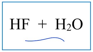 HF  H2O Hydrofluoric acid  Water [upl. by Assert]