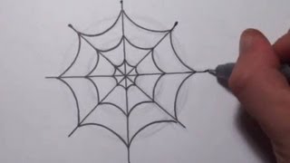 How To Draw a Simple Spider Web [upl. by Nitnelav]