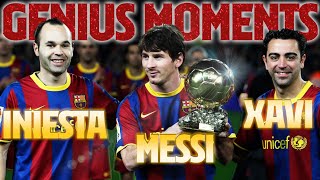 The GREATEST MESSI XAVI amp INIESTA moments FC Barcelona Golden Trio [upl. by Enytsirk]