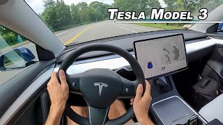 2021 Tesla Model 3 Performance  Is it a Drivers Car POV [upl. by Eniale]