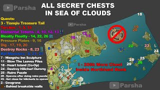 All secret hidden chests in Sea of Clouds Genshin Impact [upl. by Eillim89]