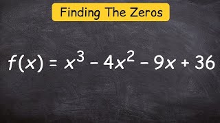 How To Find the Zeros of The Function [upl. by Eirrej]