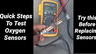 Quick Steps to Test Oxygen Sensor O2 Sensor [upl. by Kali]