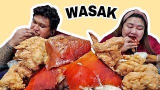 LECHON amp FRIED CHICKEN MUKBANG [upl. by Dlonra]