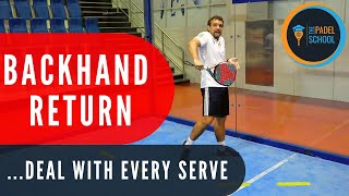 How to hit the BACKHAND RETURN in padel [upl. by Ellehsor122]