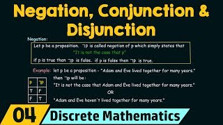 Logical Operators − Negation Conjunction amp Disjunction [upl. by Anirat498]