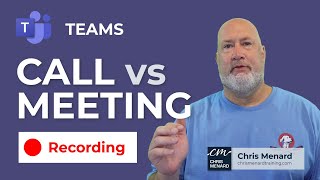 Teams  Why cant I record Video call vs meeting [upl. by Anelrac743]