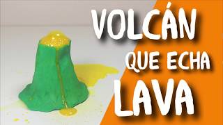 VOLCÁN DE PLASTILINA QUE ECHA LAVA [upl. by Dougy]