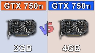 GTX 750 Ti 2GB vs GTX 750 Ti 4GB  New Games Benchmarks [upl. by Odilia]