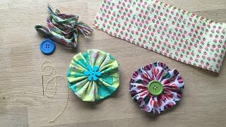 Easy Fabric Flower  a Great Sewing Pattern for Beginners [upl. by Malinde299]