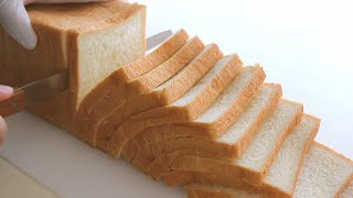 무반죽 샌드위치 식빵 만들기noknead How to make Sandwich bread풀먼식빵 만들기Pullman Bread easily and simply [upl. by Lladnor]