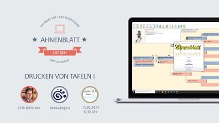 Genealogica 2021  Impulsvortrag 2 Ahnenblatt  Drucken von Tafeln I [upl. by Genvieve]