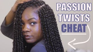 HOW TO Crochet Premade Passion Twist Onto Cornrows [upl. by Nirac605]