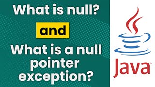 What is null and a null pointer exception Java Tutorial [upl. by Einahpit]