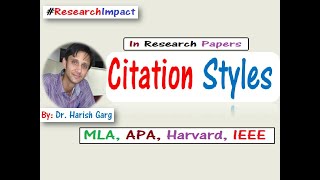 Citation Styles Used in Research Papers [upl. by Accisej]