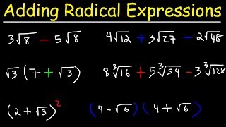 Adding and Subtracting Radical Expressions With Square Roots and Cube Roots [upl. by Freberg]