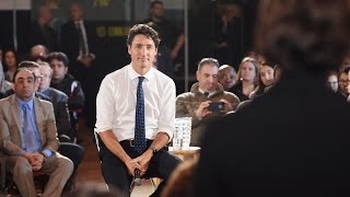 Trudeau answers English question in French because were in Quebec [upl. by Eidua]