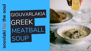 Giouvarlakia  Greek Meatball Soup [upl. by Yrocej834]