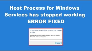 How to Fix Host Process for Windows Services has stopped working [upl. by Boote]