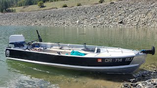 Alumacraft F7 14 ft  custom aluminum boat DIY [upl. by Pliske682]