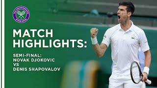 Novak Djokovic vs Denis Shapovalov  SemiFinal Highlights  Wimbledon 2021 [upl. by Inimod715]