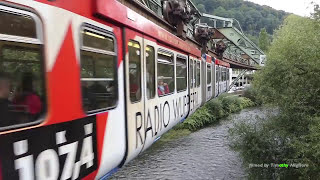 Suspension Railway in Wuppertal Germany Schwebebahn [upl. by Yedarb657]