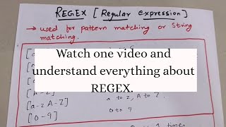 REGEX REGULAR EXPRESSIONS WITH EXAMPLES IN DETAIL  Regex Tutorial [upl. by Irahs]