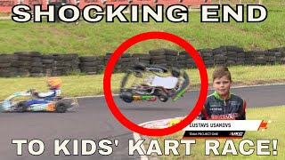 SHOCKING END to Kids Kart Race Most Watched Kart Race Ever in First Month on YT UKC Rd 3 Wigan [upl. by Homovec666]