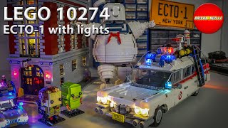 LEGO 10274 ECTO1 with LED lights  LEGO Ghostbusters Collection [upl. by Oilasor]