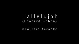 Hallelujah  Acoustic Karaoke with Lyrics [upl. by Aubree]