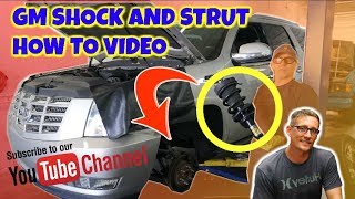 Replacing GM SUVs Electronic AutoRide Front Shock Strut Cadillac Escalade front strut Repair [upl. by Thedric]