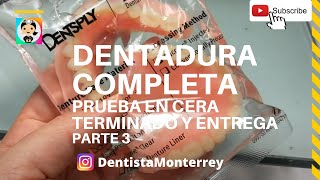 PRUEBA Dientes en CERA ProtesisTotales 👅Parte3 Dentaduracompleta [upl. by Ayik882]