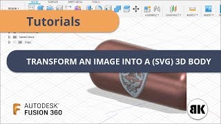 Fusion 360 Transform an image into a vectorSVG 3D body [upl. by Eahsed]