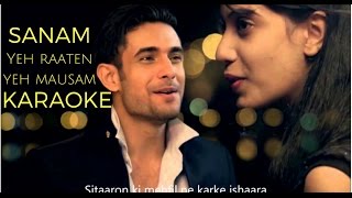 yeh raaten yeh mausam  sanam  karaoke  karaoke with lyrics  simran sehgal [upl. by Ennyleuqcaj]