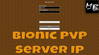 Minecraft Bionic PvP Server IP Address [upl. by Randal]