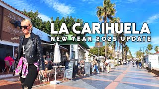 La Carihuela Torremolinos Spain New Year January 2025 Update Warm Day Costa del Sol  Málaga 4K [upl. by Phaih332]