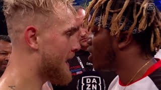 KSI amp Jake Paul FaceOff In Ring Ahead of Potential Fight [upl. by Yerahcaz111]