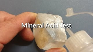 How to Test a Mineral with HCl the quotAcid Testquot to Identify Calcite  for Teachers and Students [upl. by Artsa]