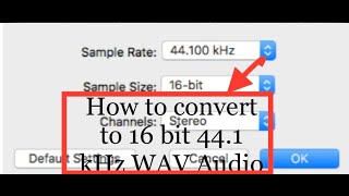 How to convert audio file to 16 bits 441 kHZ 1411 Kbps WAV format Sample Size and Sample rate [upl. by Nymassej586]