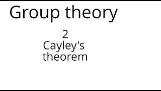 Group theory 2 Cayleys theorem [upl. by Ahsinam]