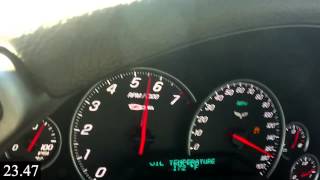 Heads and Cam C6 ZO6 Accelerates to 180mph  Speedometer View [upl. by Macknair]