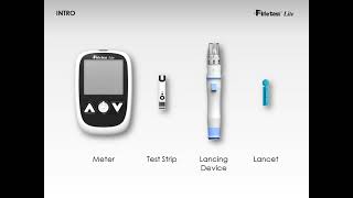 Finetest Lite Blood Glucose Meter How to use Video [upl. by Ryon]