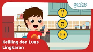 Cara Menghitung Keliling dan Luas Lingkaran  Matematika  SayaBisa [upl. by Kall]