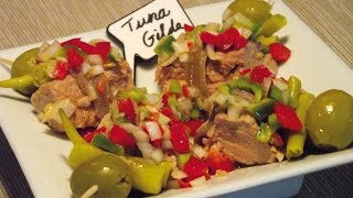 How to make a traditional Basque Pintxo Tuna Gilda [upl. by Blaise]