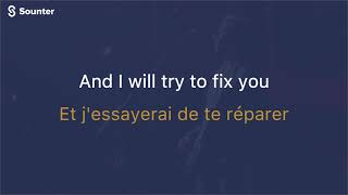 Coldplay  Fix You Traduction Francaise Paroles\Traduction\Lyrics [upl. by Stimson465]