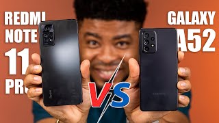 Redmi Note 11 Pro vs Samsung Galaxy A52 Comparison [upl. by Ahtilat]