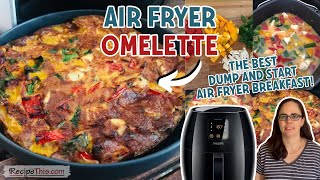 Air Fryer Omelette air fryer EASY as 123 method [upl. by Ahsinoj]